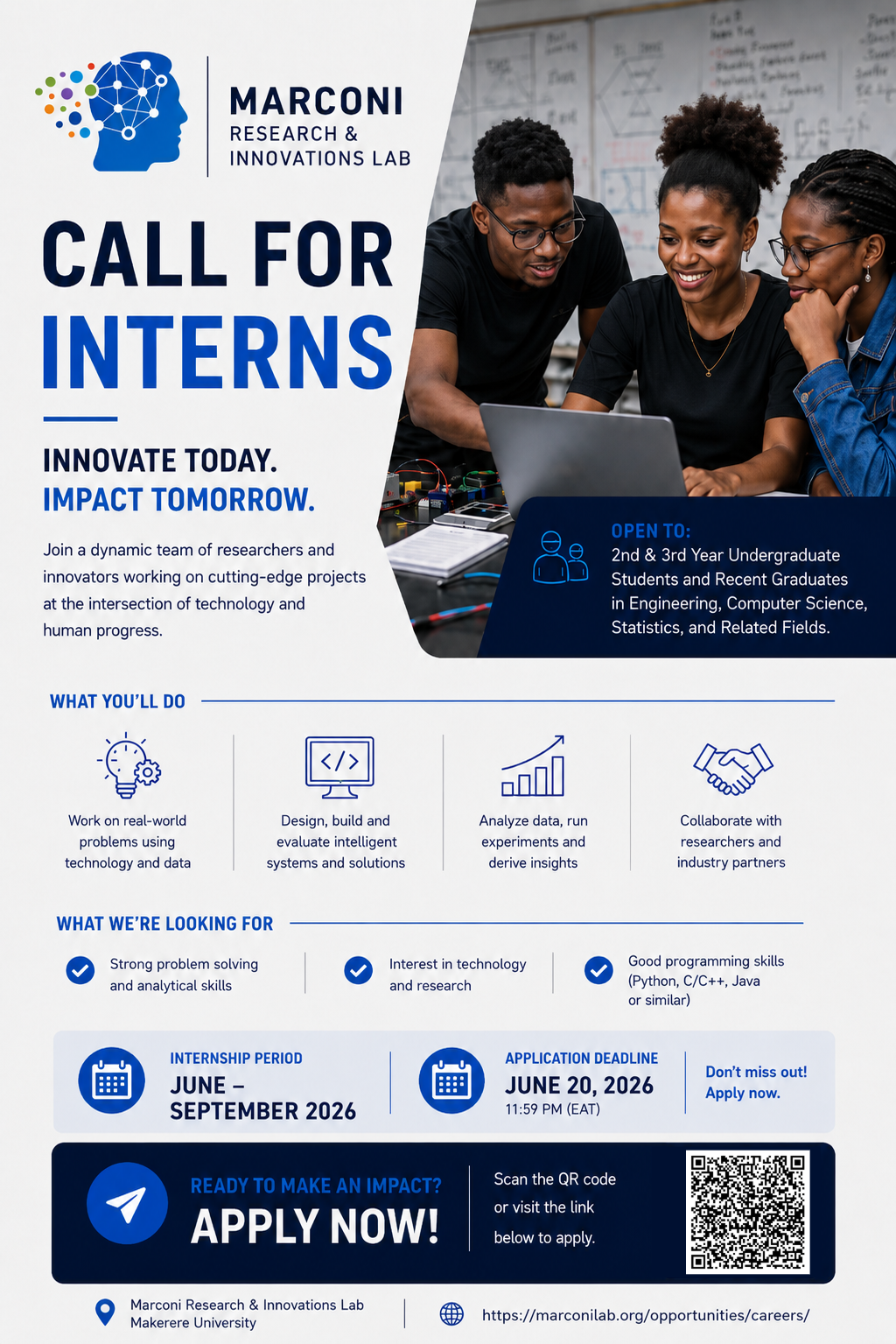 Marconi Research & Innovations Lab AI Internship Program